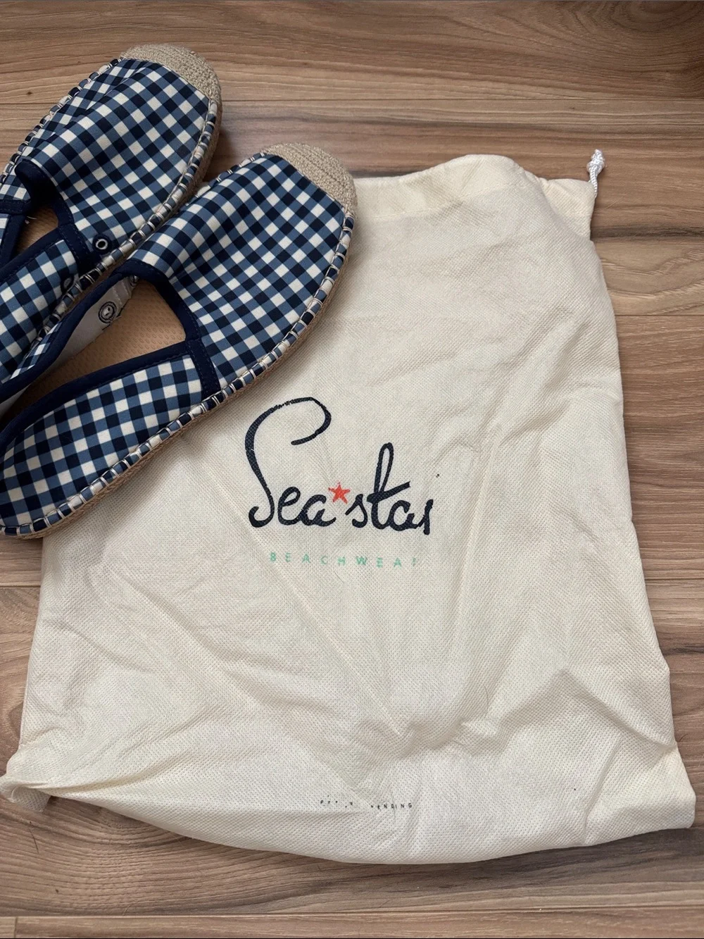 Seastar Beachwear Navy Gingham Women’s Slip-On Espadrilles